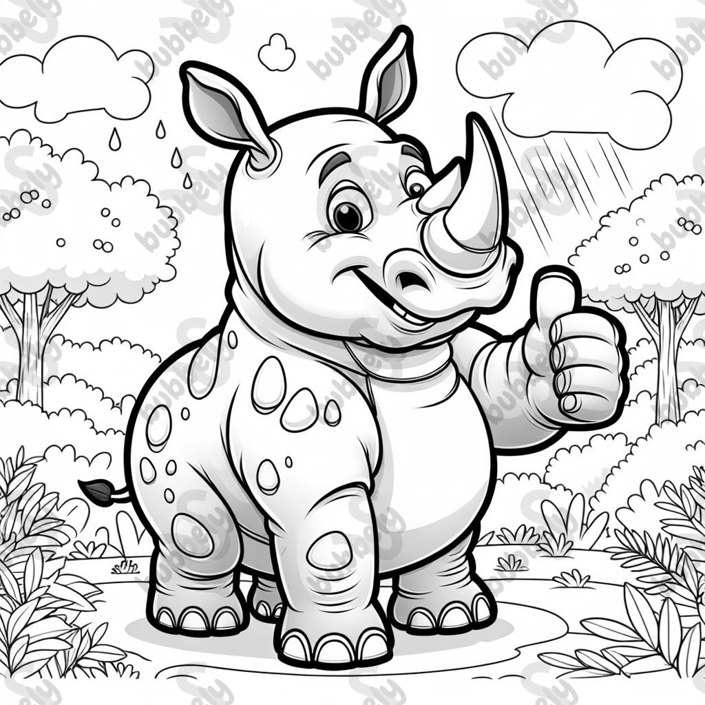rhino giving a thumbs up