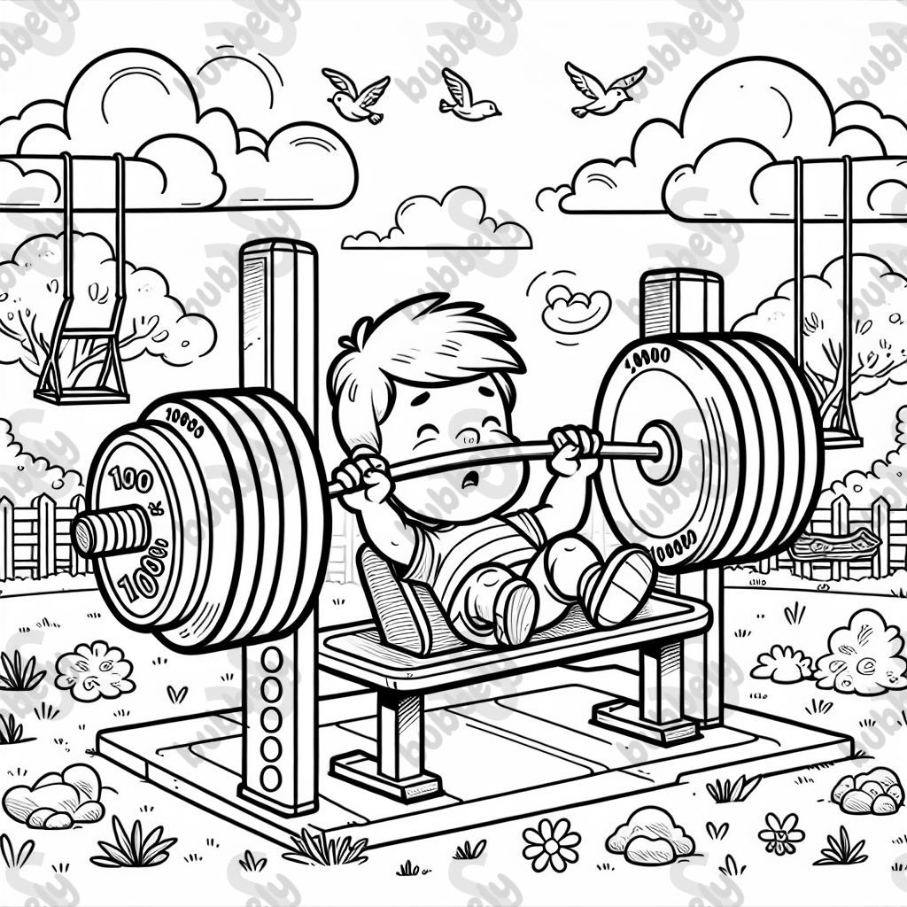 A 3 year old bench pressing 10,000lbs