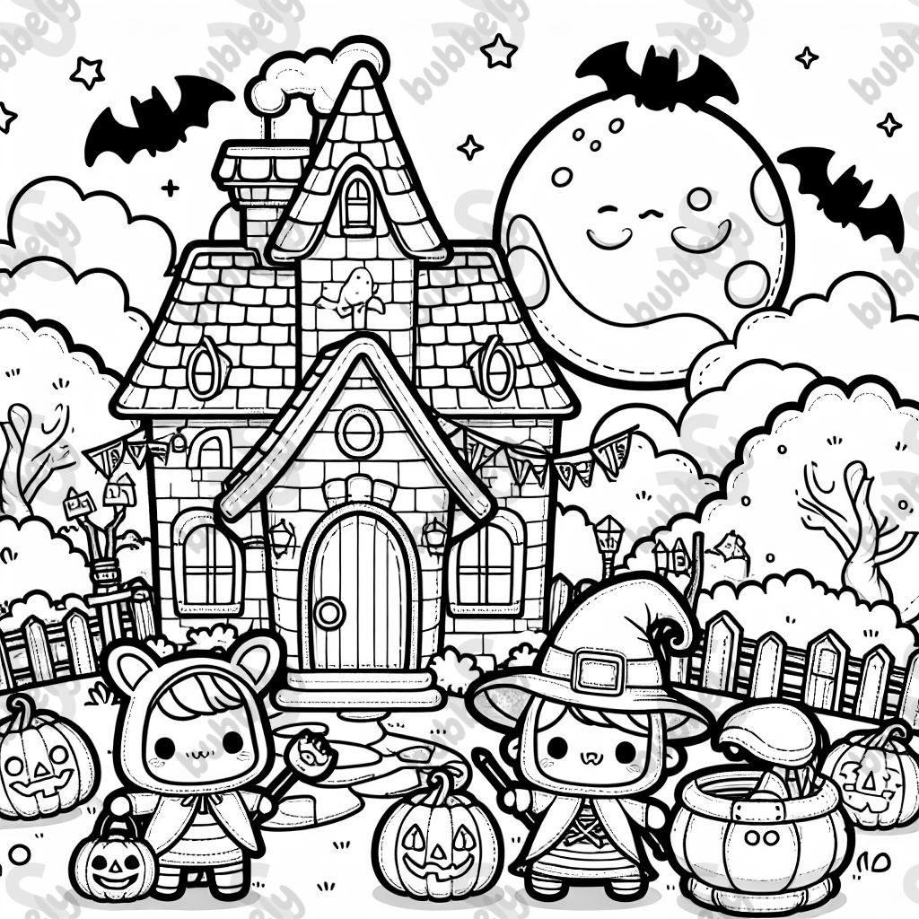cute halloween scene