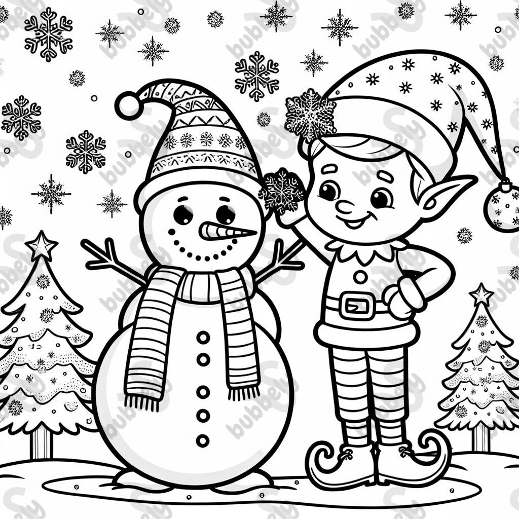 christmas elf santa snowflake snowman