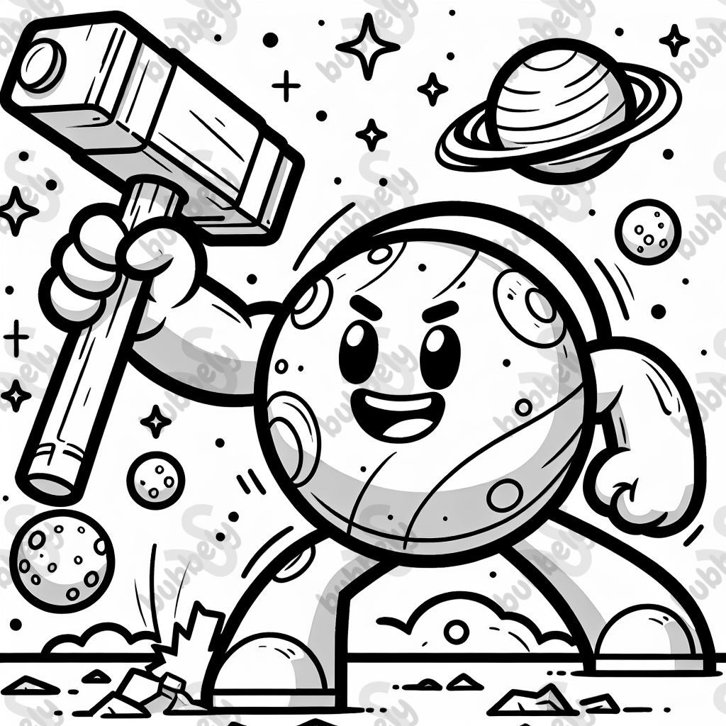 An image of plants being worked on with a hammer. A creative depiction of nature and tools.