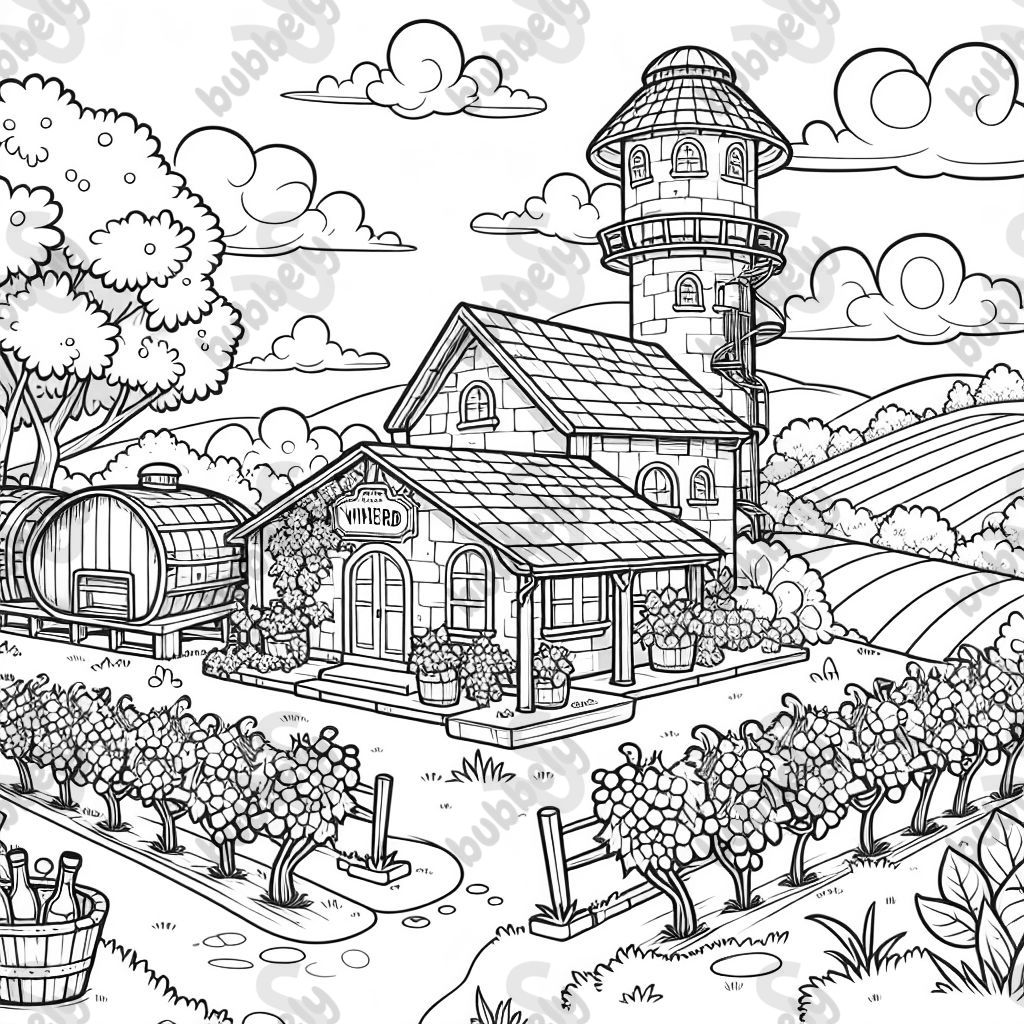 A winery with grape vines and a sign that says southern grove vineyard