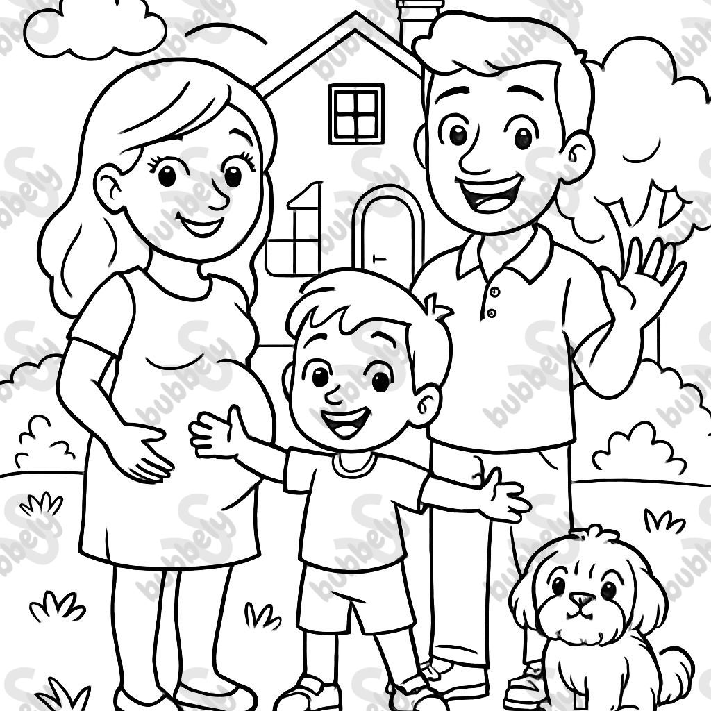 A family of a pregnant mom, a dad, and a little boy. They have 1 dog shihtzu. A family of a pregnant mom, a dad, and a little boy. They have 1 dog shihtzu.