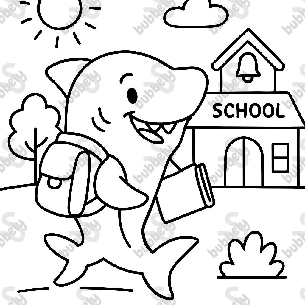 Sharky Barky enjoying school
