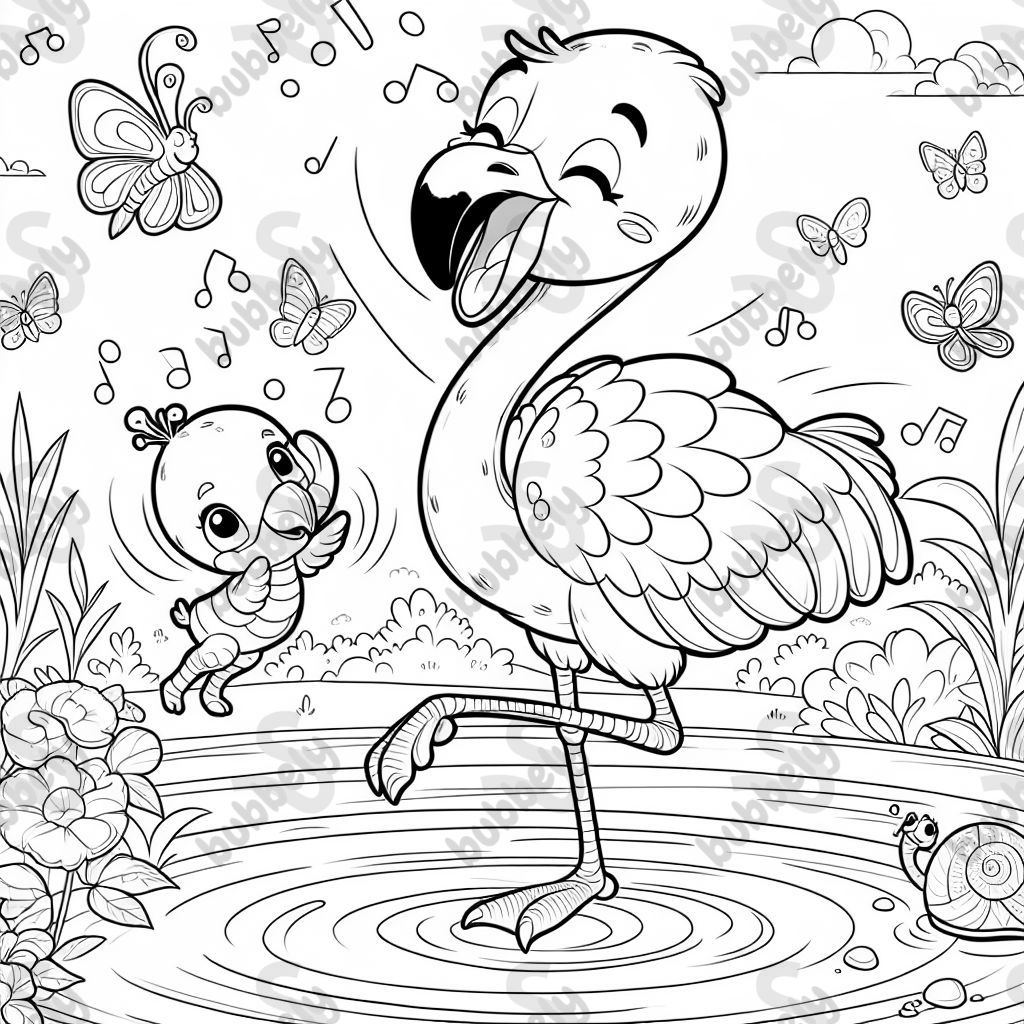 Un flamant rose faisant quelque chose de drôle. Un flamant rose faisant quelque chose de drôle.