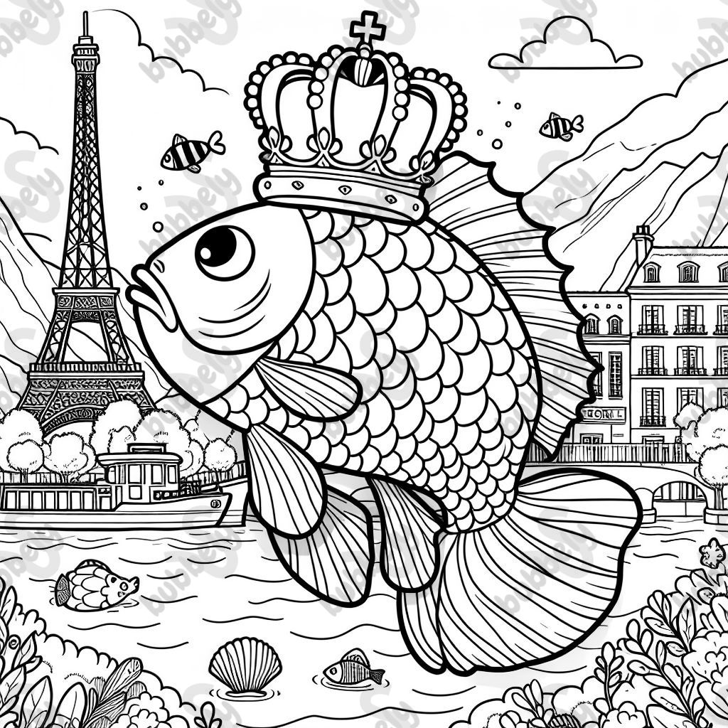 Ein Fisch als König in Frankreich.