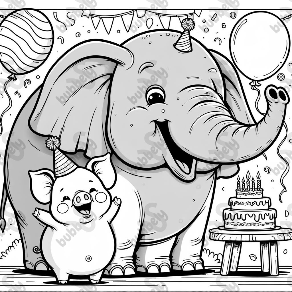 elephant and piggie celebrating friday
