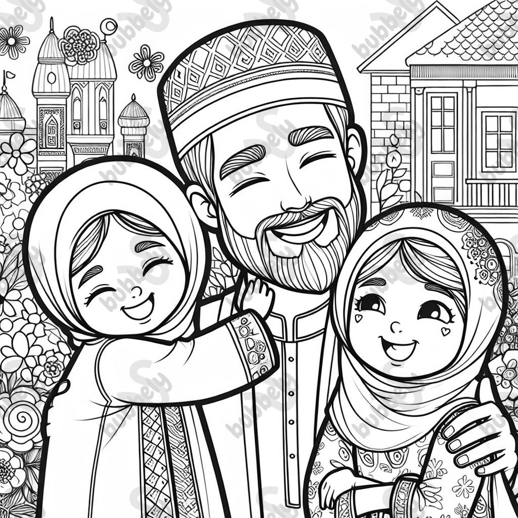  picture as a gift for father's day with 2 little daughters who are in love with their daddy