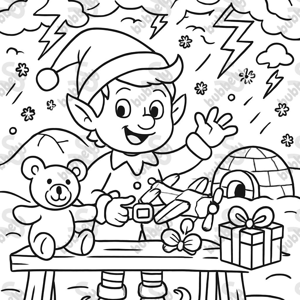 stormy north pole workshop