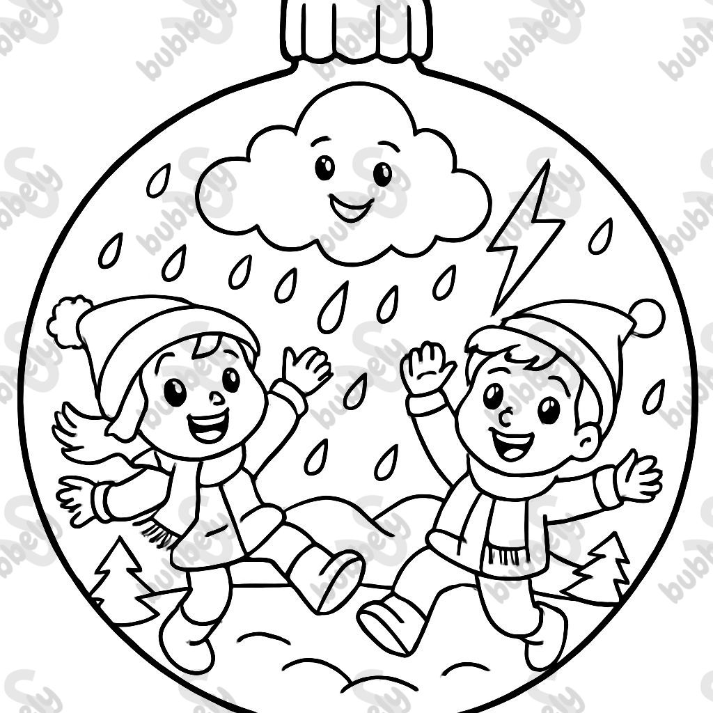 large christmas ornament with a storm scene