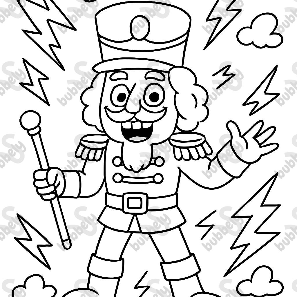 casse-noisette avec des éclairs