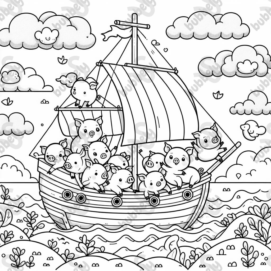A ship of piglets