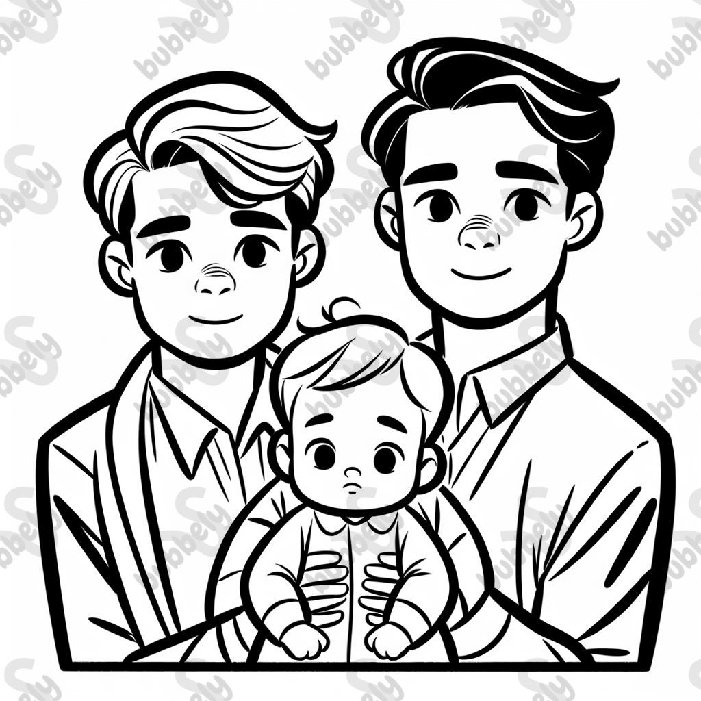Two big brothers holding a baby