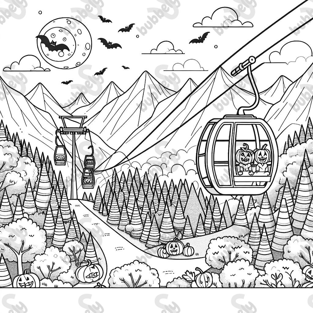 mountain Gondola Halloween