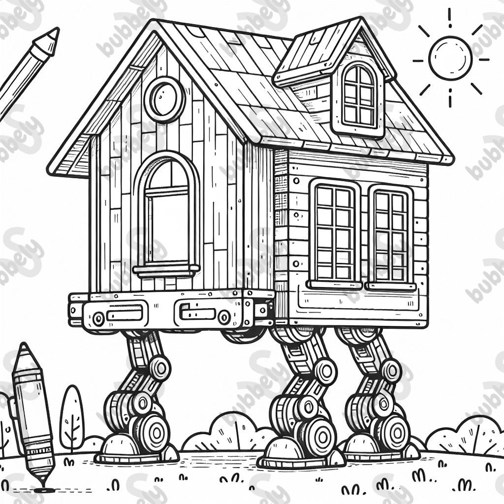 Ein Haus auf Roboterbeinen.