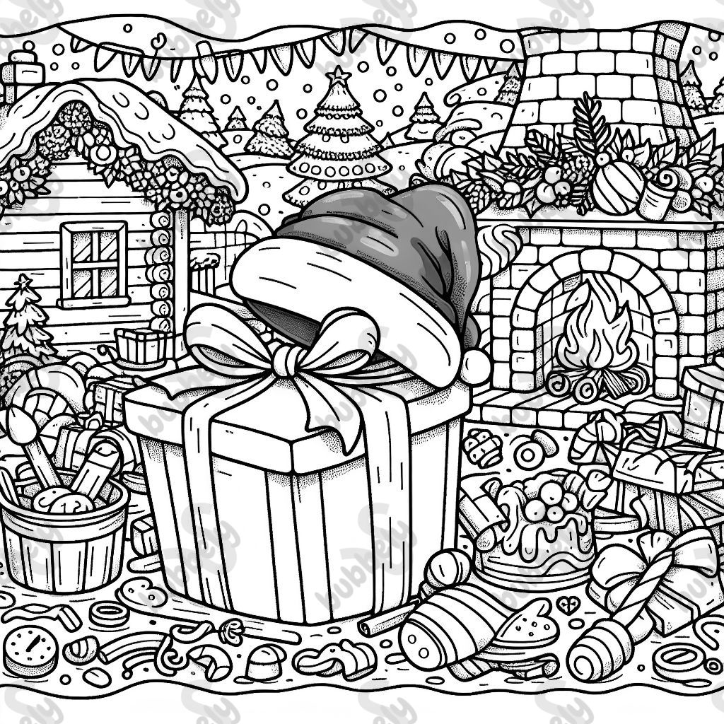 A present with a red hat