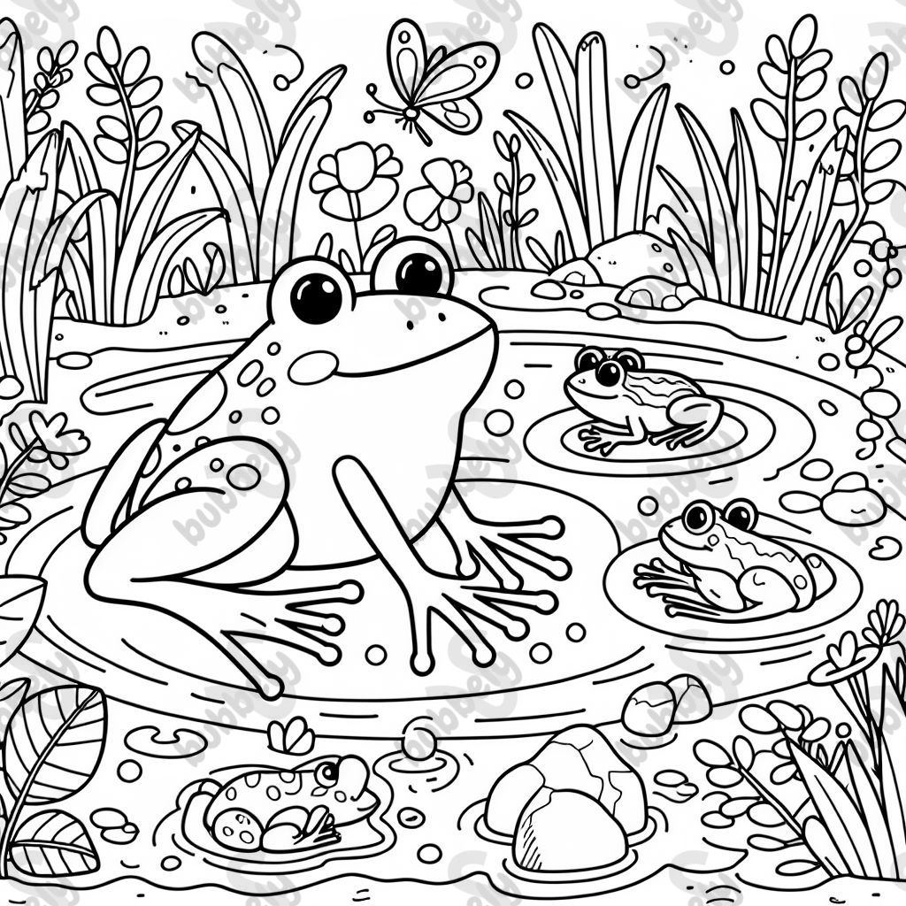 a frog in a pond
