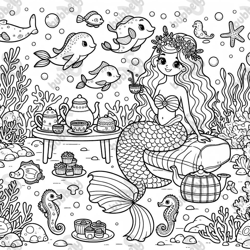 Mermaid tea party