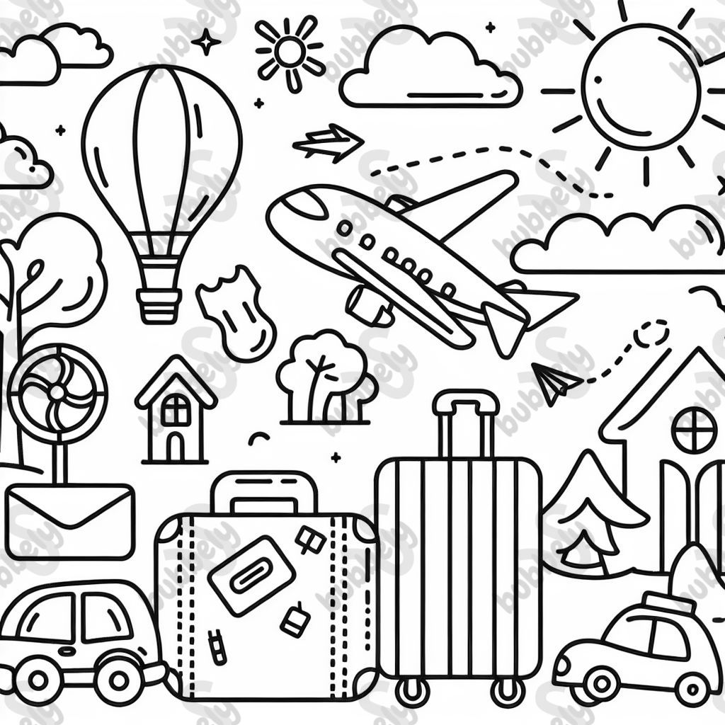 suitcase travel airplane