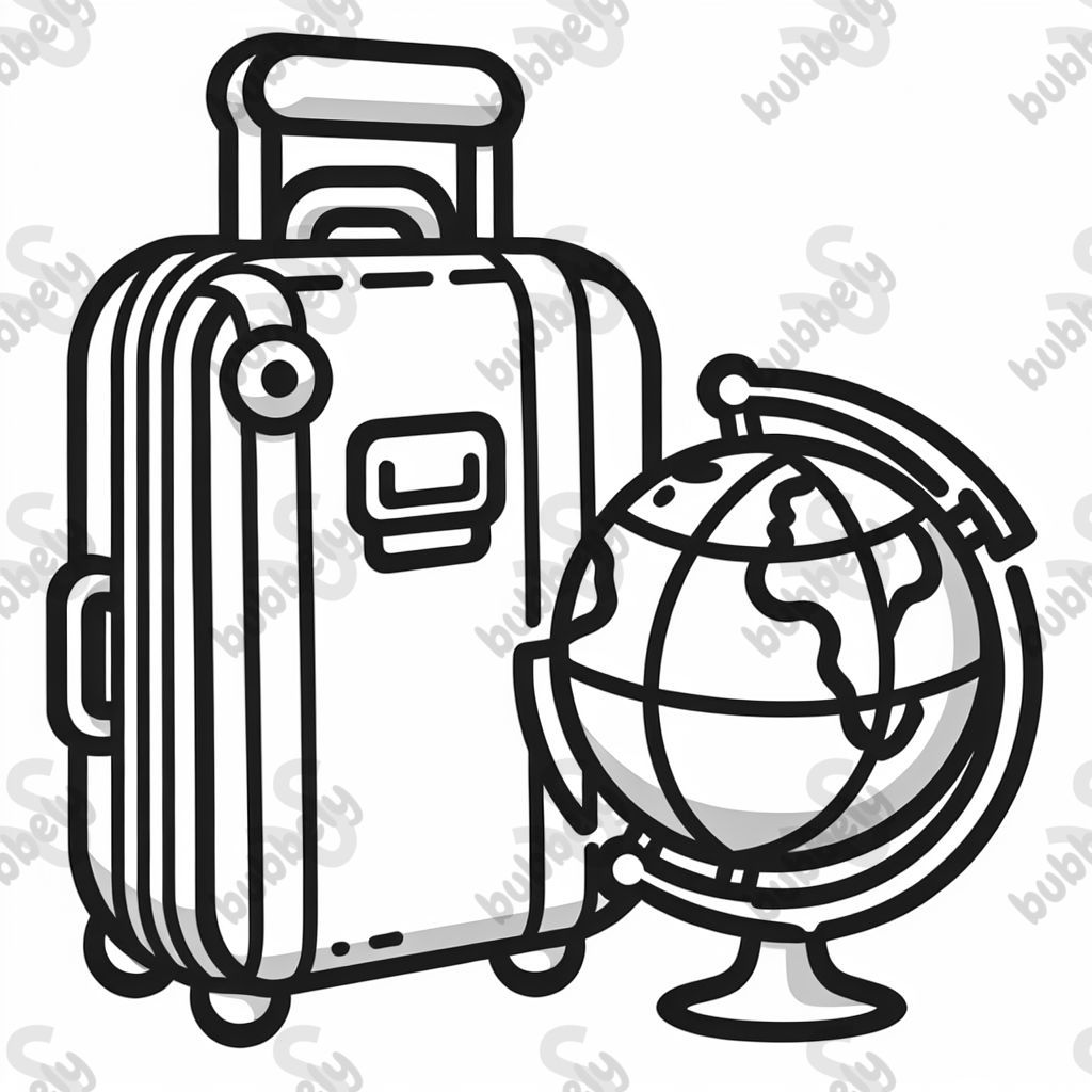 something that says "suitcase ready, the world is calling"