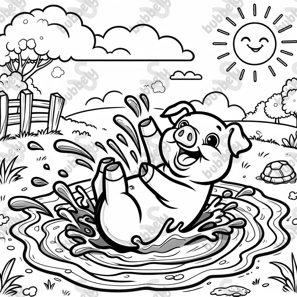 a pig rolling in mud