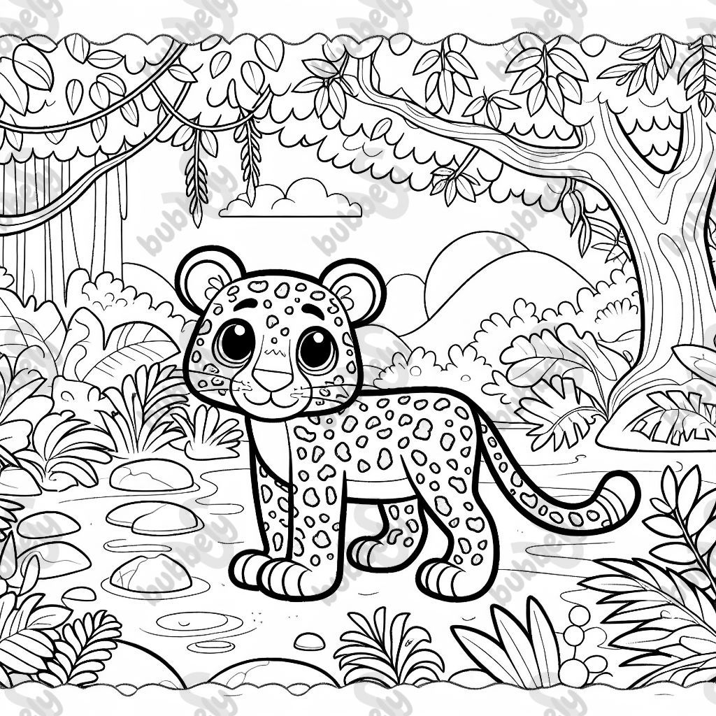 un léopard dans la jungle