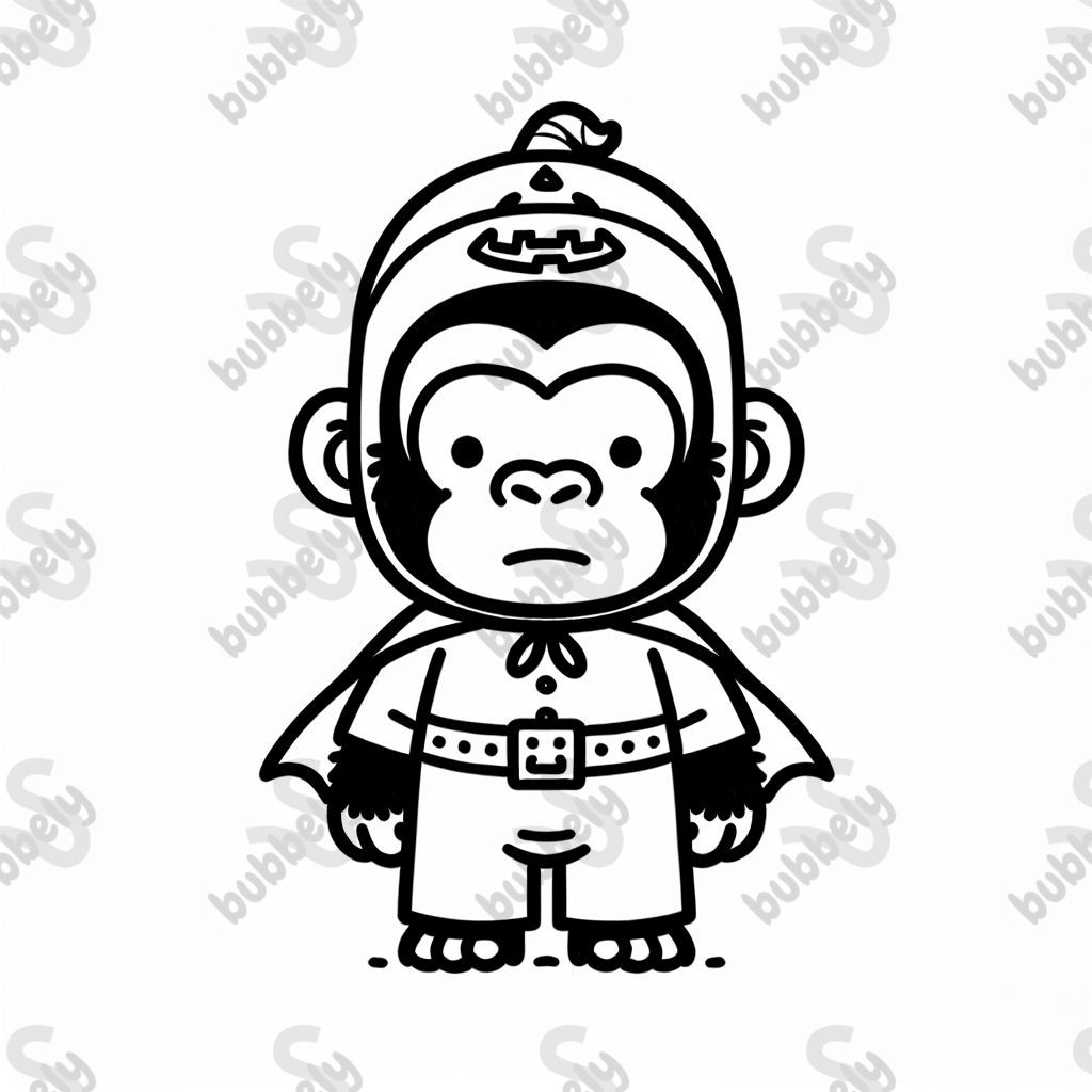 gorilla in a halloween costume