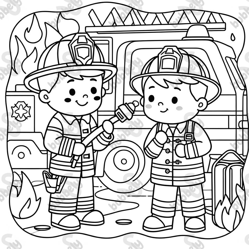 firefighter scene