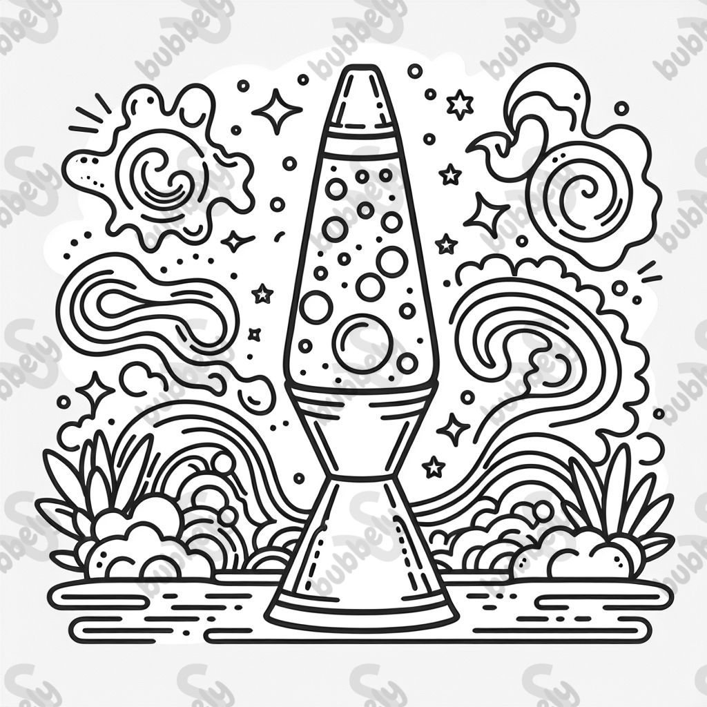 A groovy lava lamp with colorful, flowing shapes. A groovy lava lamp with colorful, flowing shapes.