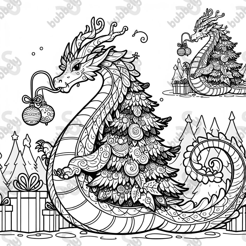 christmas tree dragon
