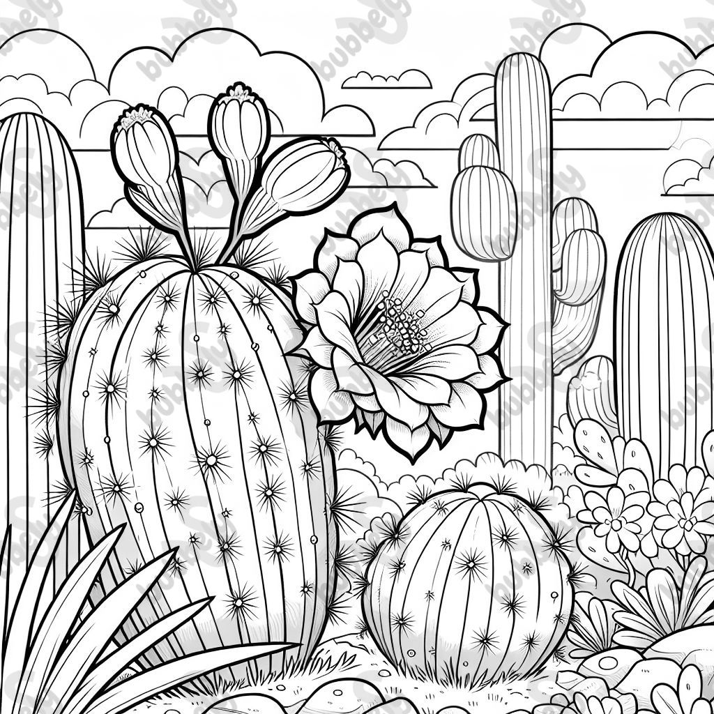 saguaro cactus with flower