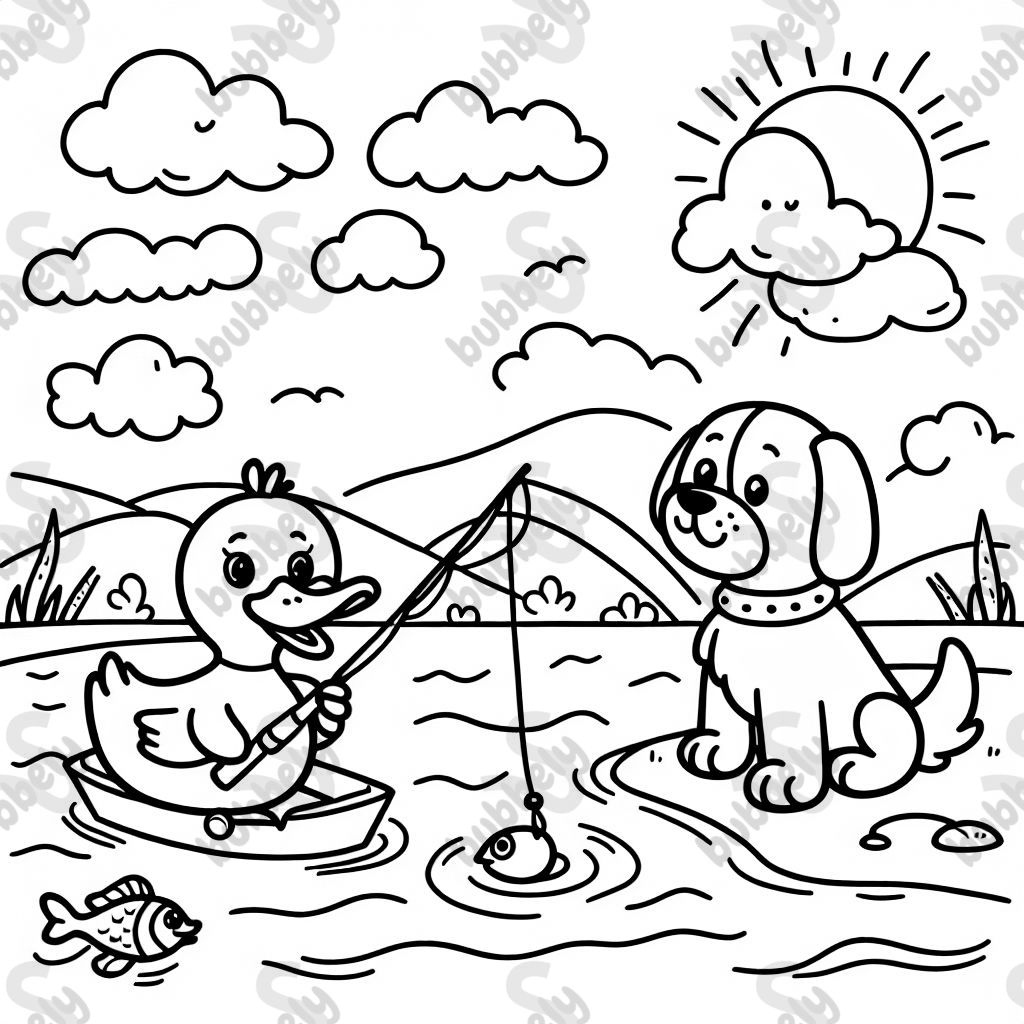 duck and dog fishing