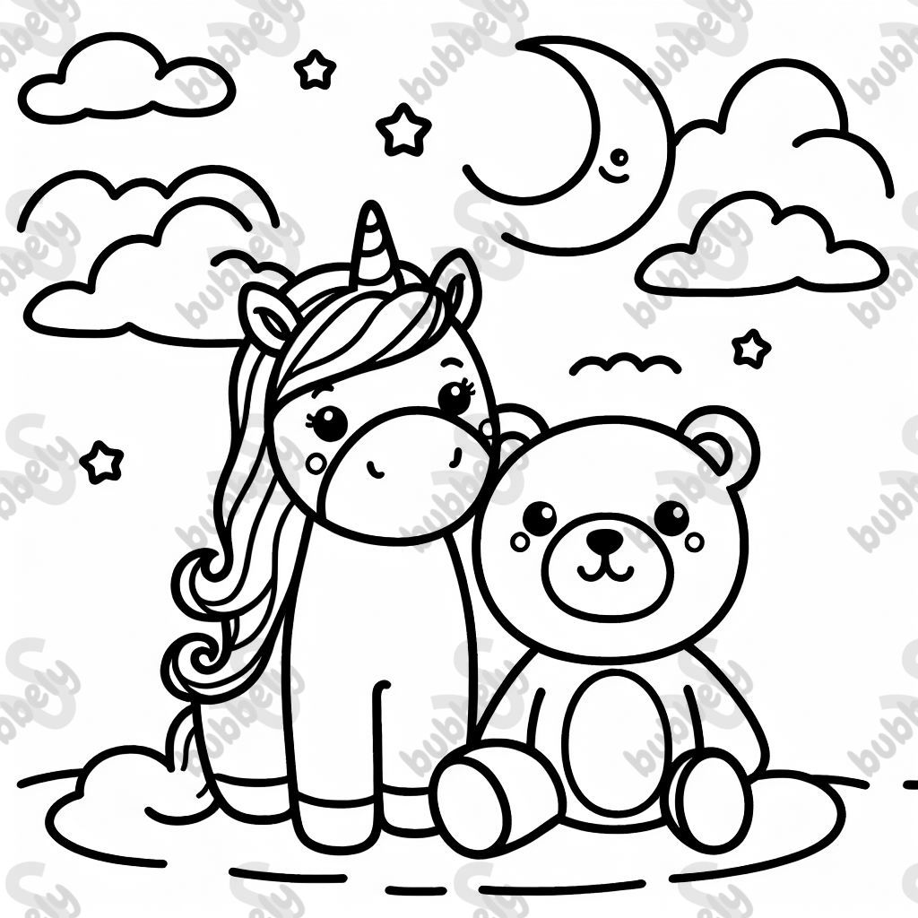 A unicorn with a bear