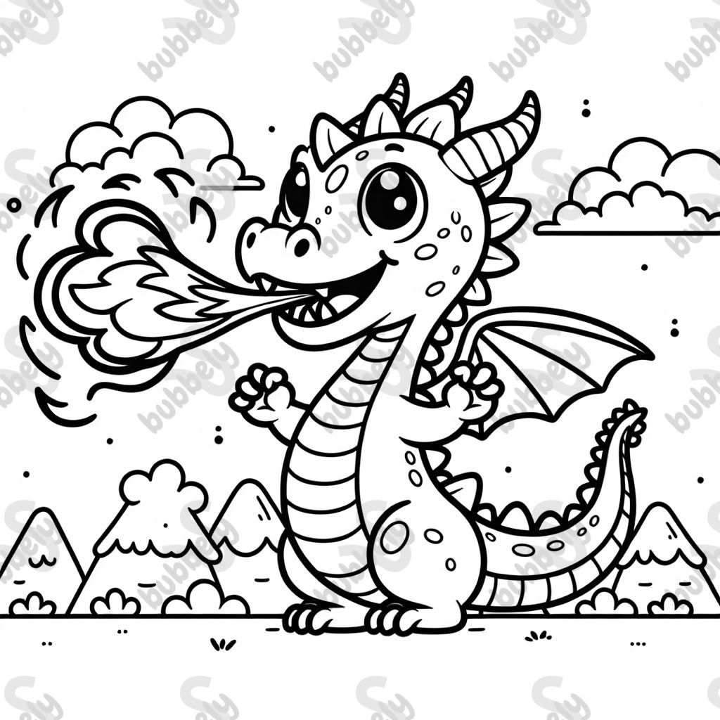 A fire breathing dragon