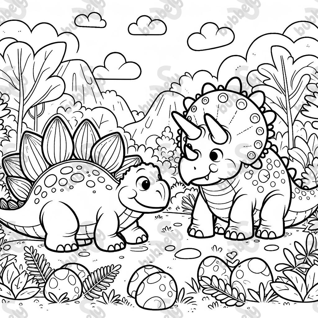triceratops und stegosaurus