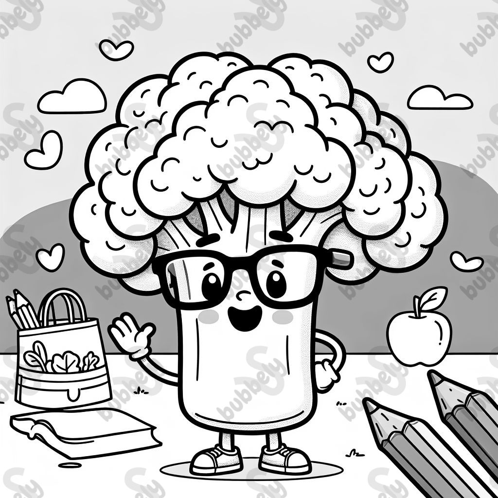 einen Brokoli mit Brille