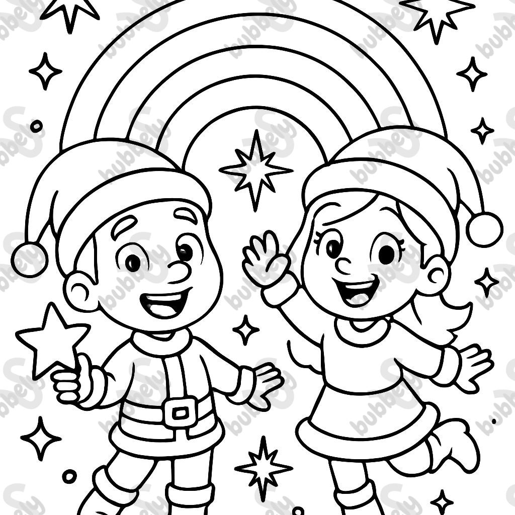 christmas sparkle rainbow