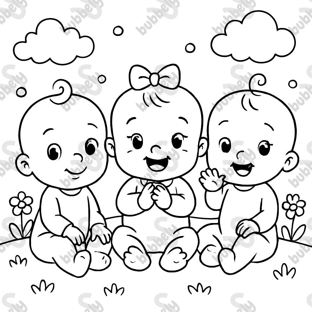 really cute triplet babies