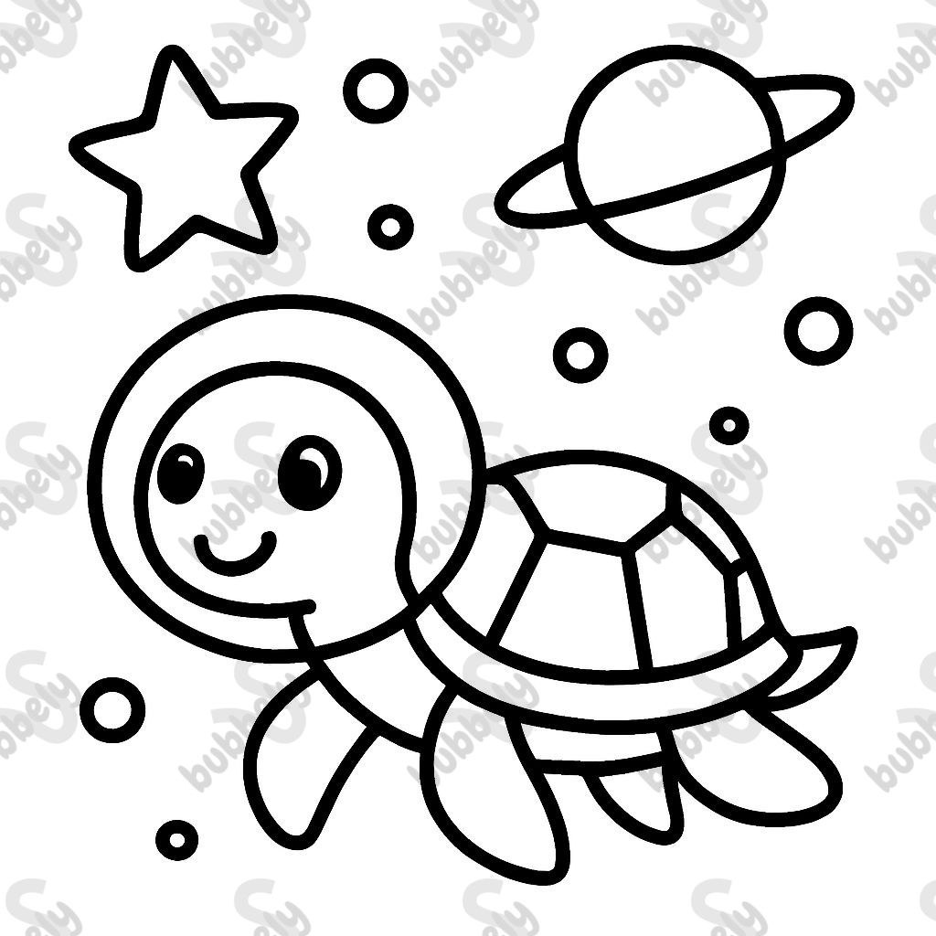 A turtle in space