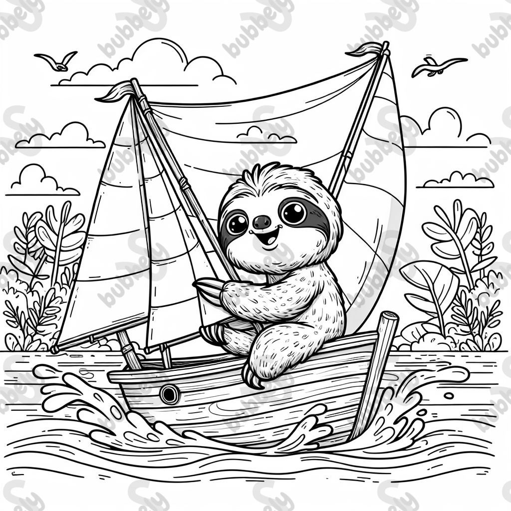 Sloth on a sail boat