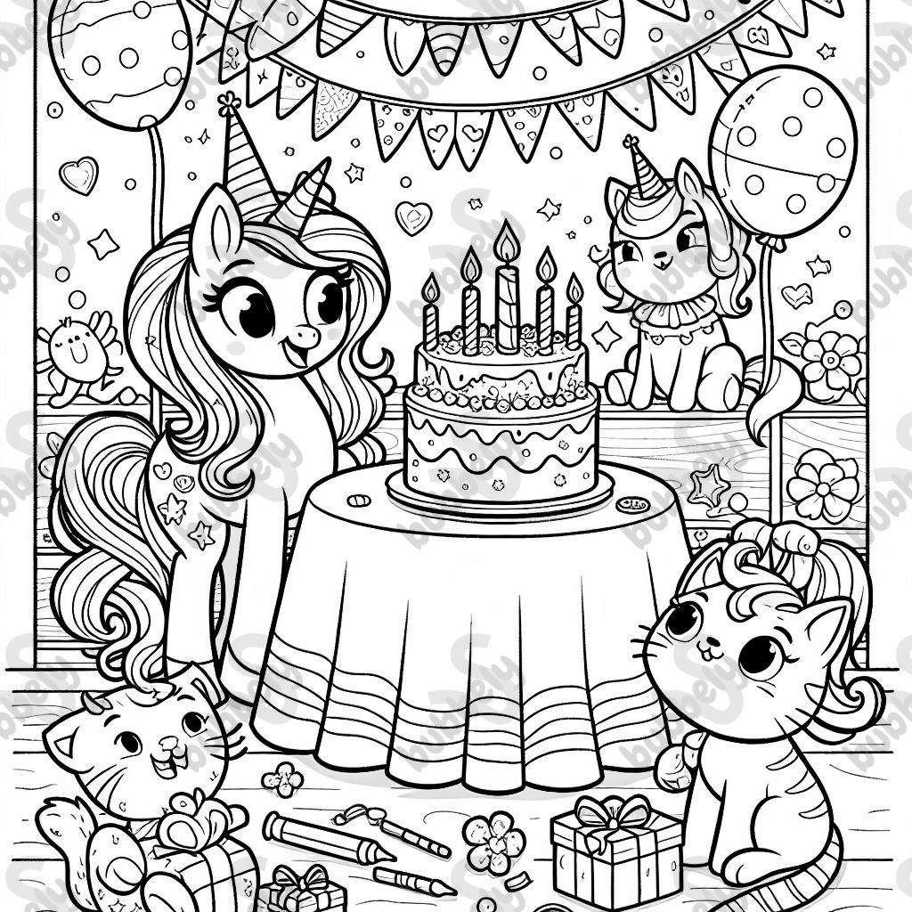 Happy birthday Molly with ponnies and cats