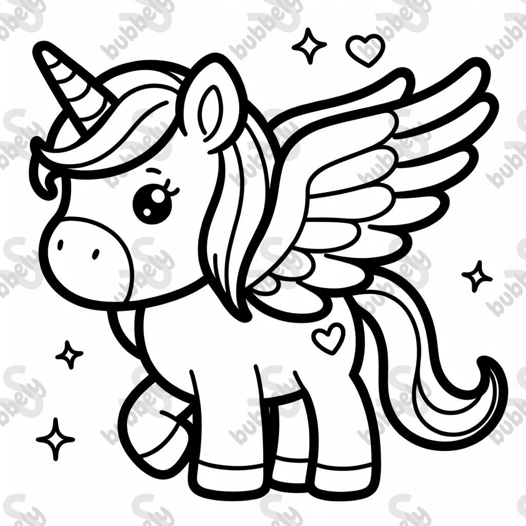 Ein einhorn mit flügeln