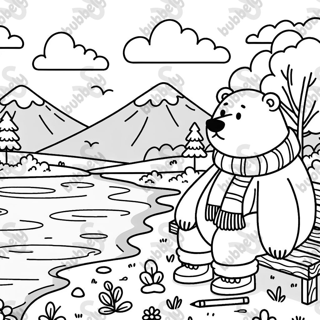 Einen Eisbär mit einem See