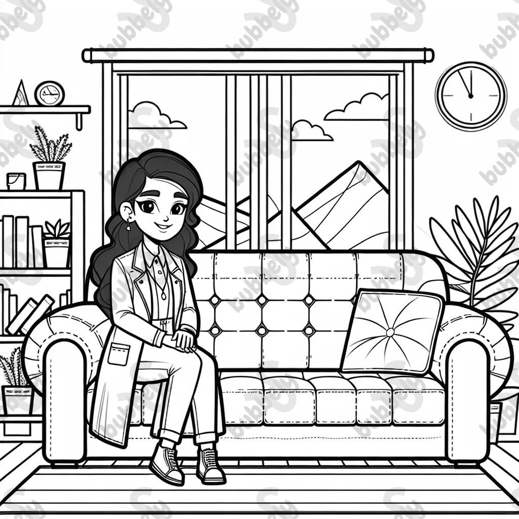 a therapist on a couch