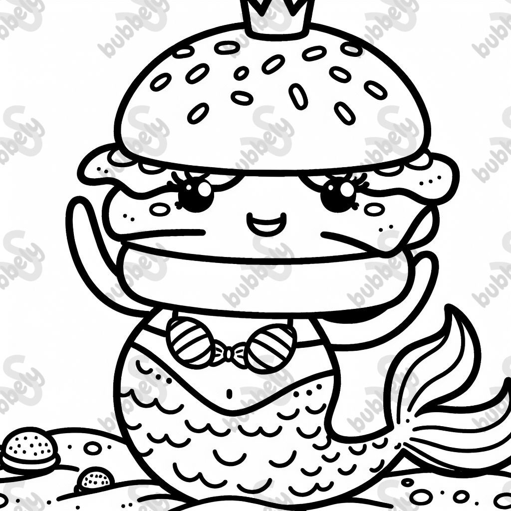 Hamburger mermaid
