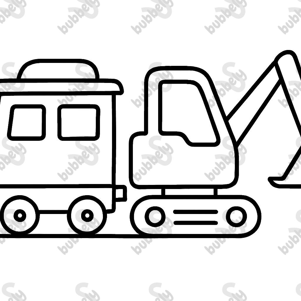 Train et mini excavateur Train et mini excavateur