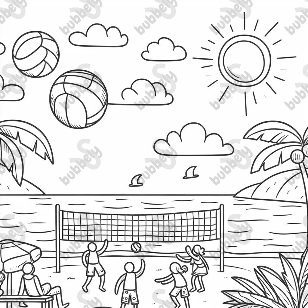 volleyball on the beach