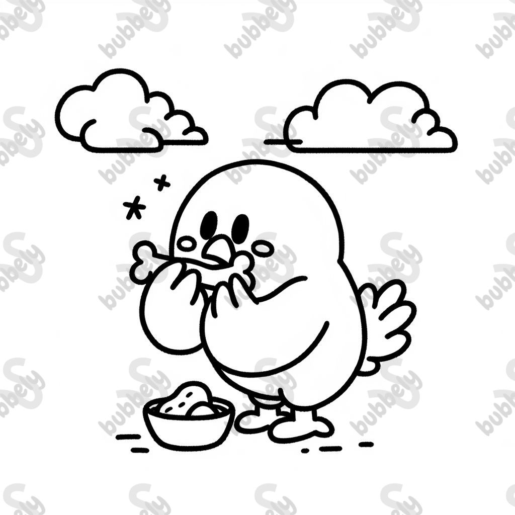 A chicken that eats meat