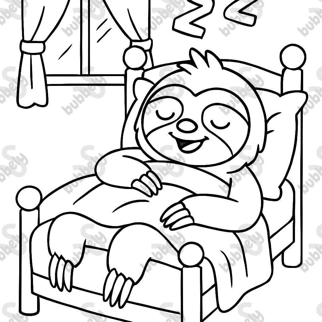 un paresseux allongé confortablement dans son lit en train de dormir un paresseux allongé confortablement dans son lit en train de dormir