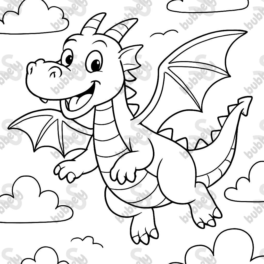 un dragon qui est en train de voler